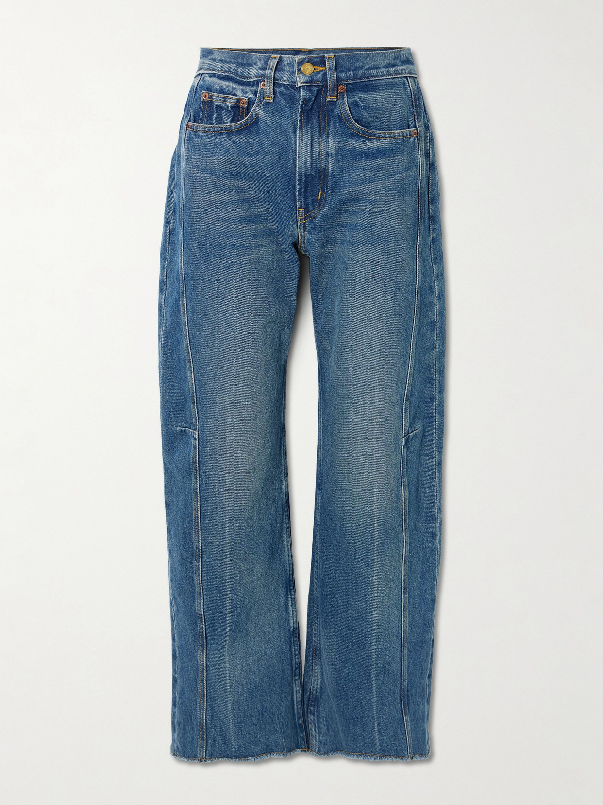 B Sides Relaxed Cuffed Lasso High-rise Wide-leg Jeans