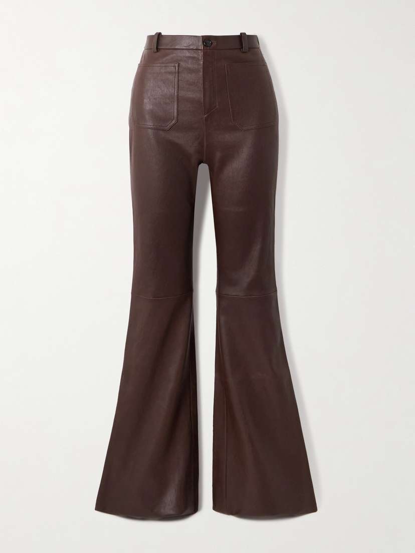 STOULS Laurent Leather Flared Pants