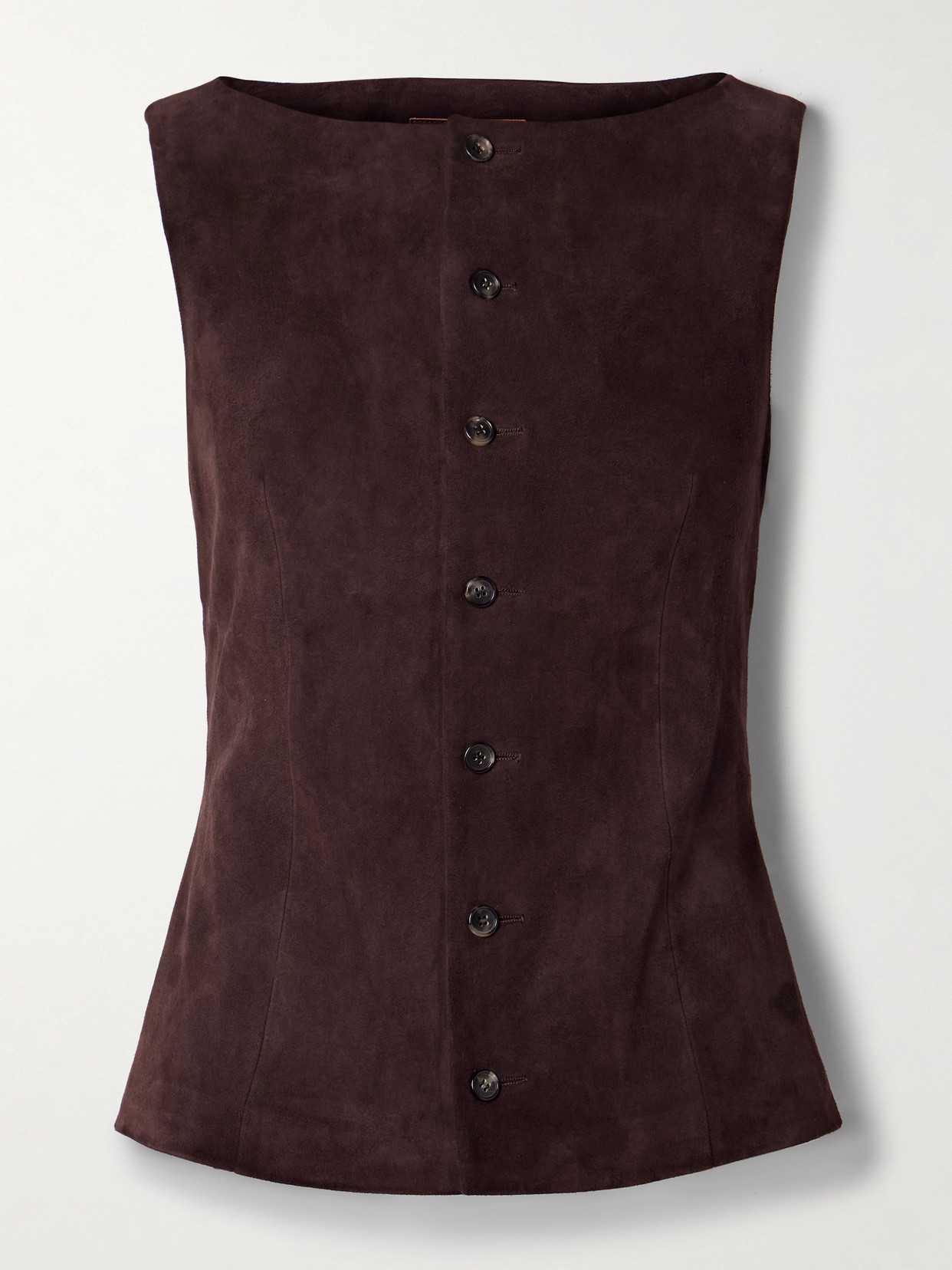 Stouls Suede Vest In Brown