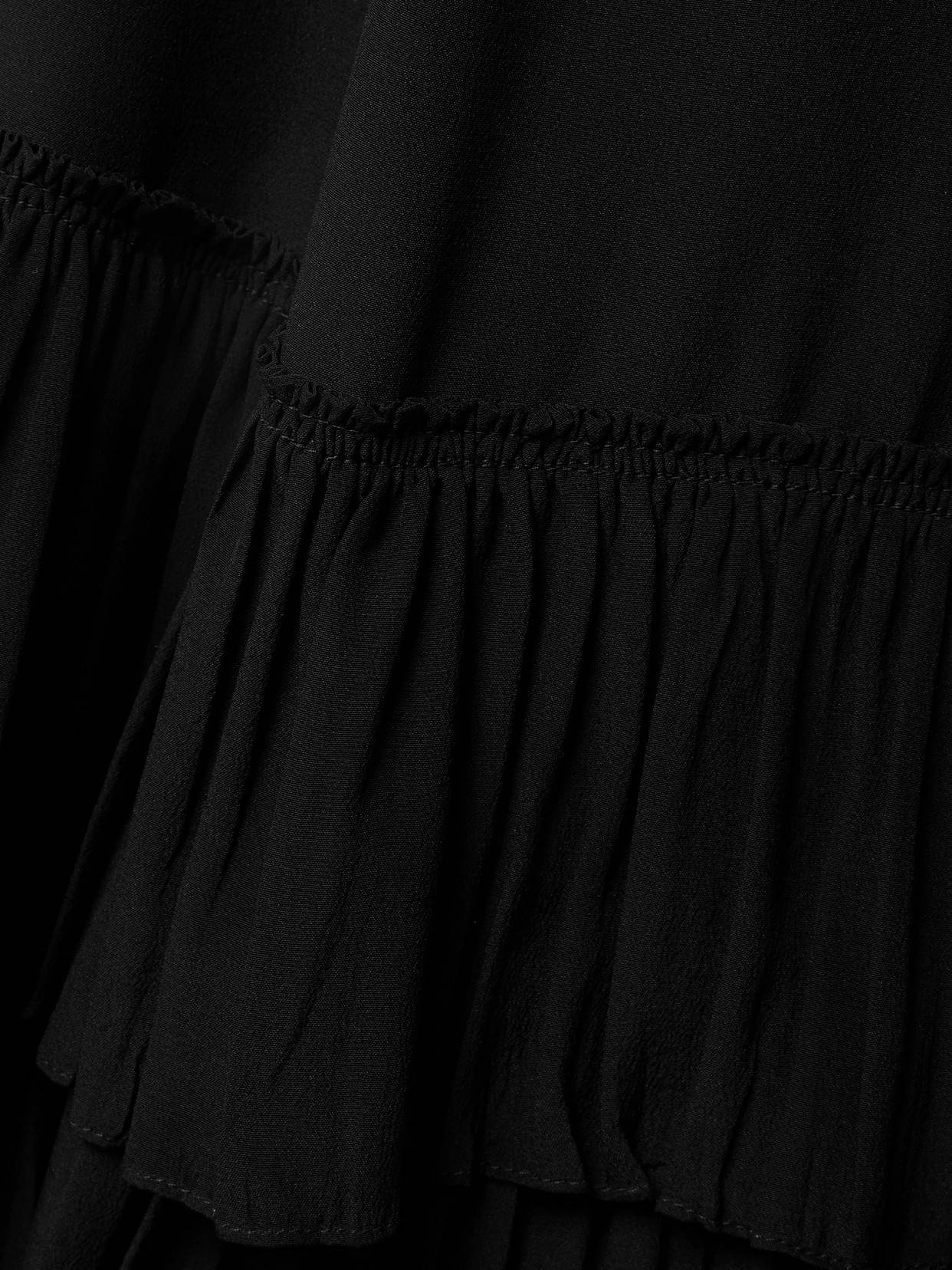 Chloé Ruffled Silk Crepe De Chine Wide-leg Pants In Black