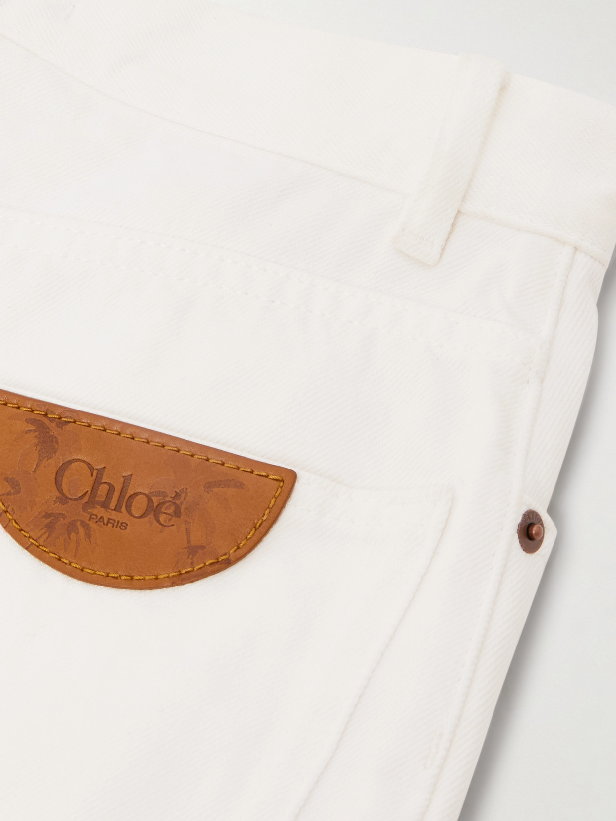 Shop Chloé High-rise Wide-leg Jeans