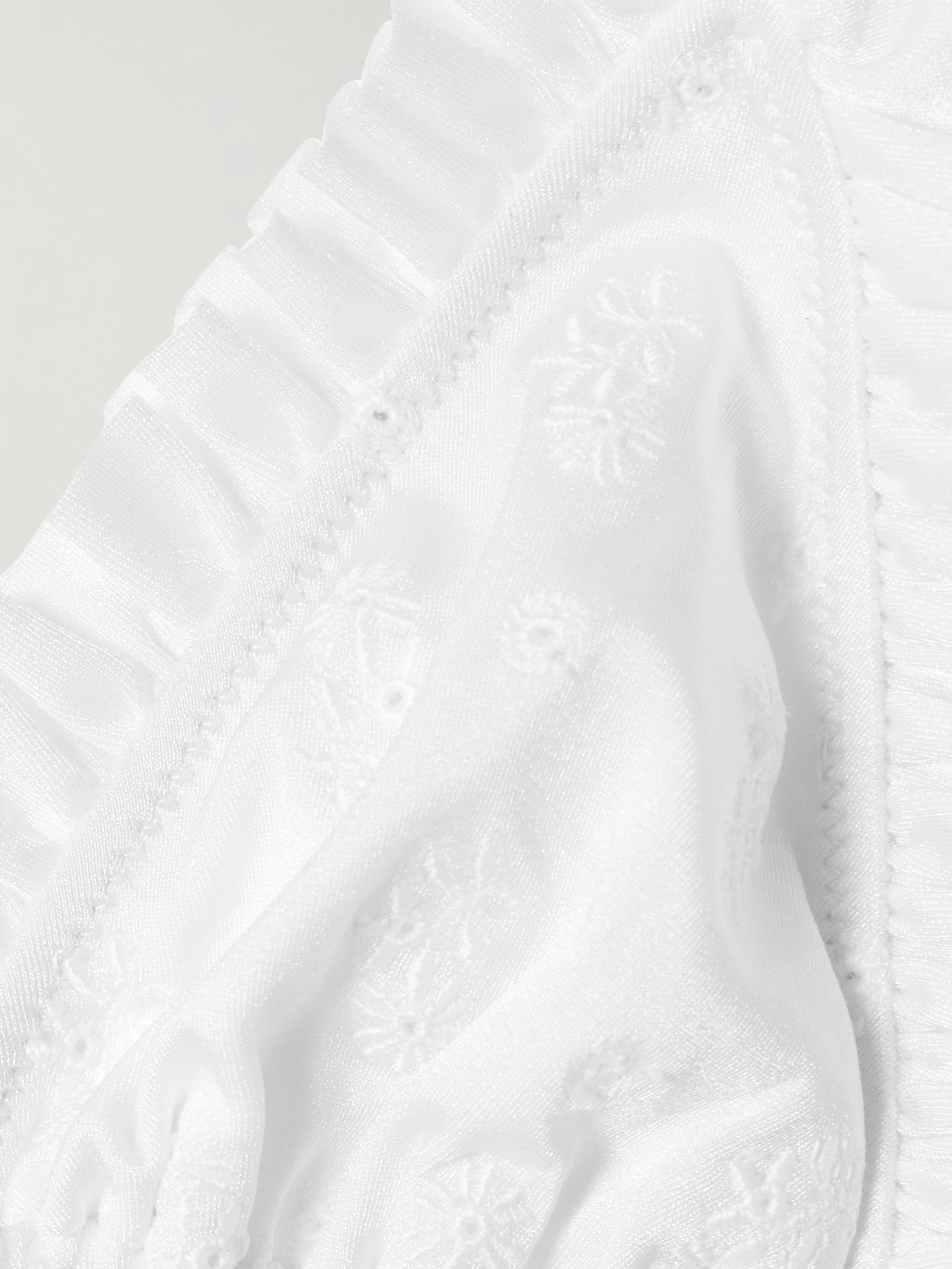 Chloé Ruffled broderie anglaise triangle bikini top thumbnail