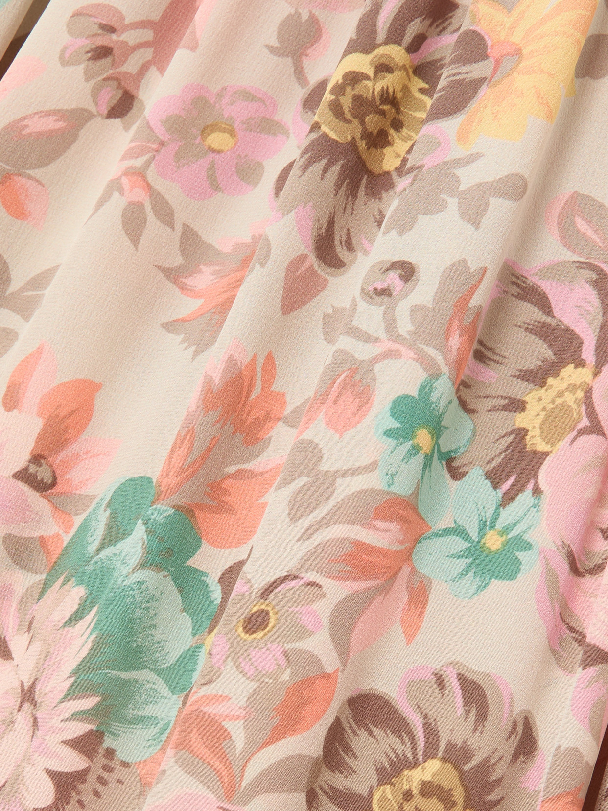 Chloé Bouquet-printed Organic Silk Crepe De Chine Mini Cape Dress