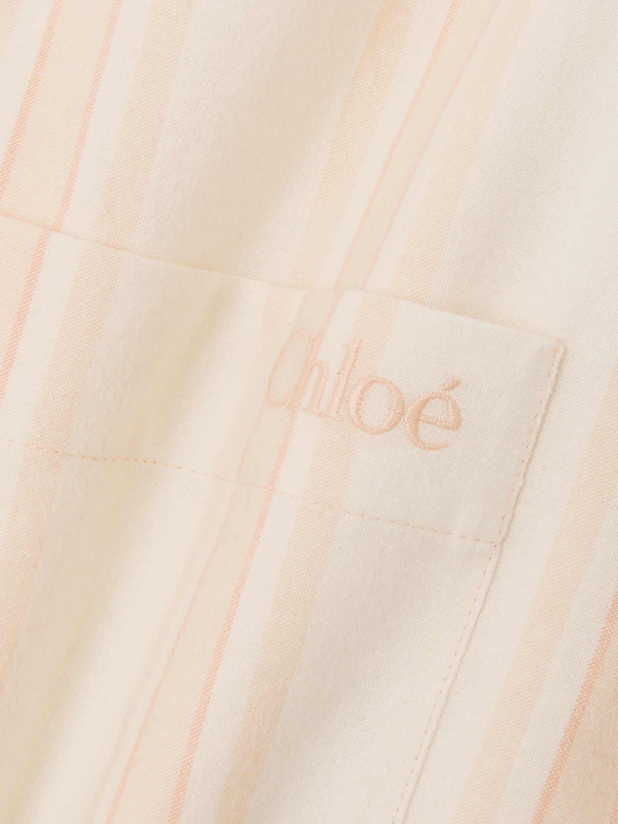 Chloé Cropped Striped Cotton-poplin Shirt