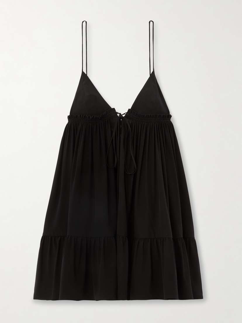 Chloé Tiered Ruffled Silk-crepe Mini Dress