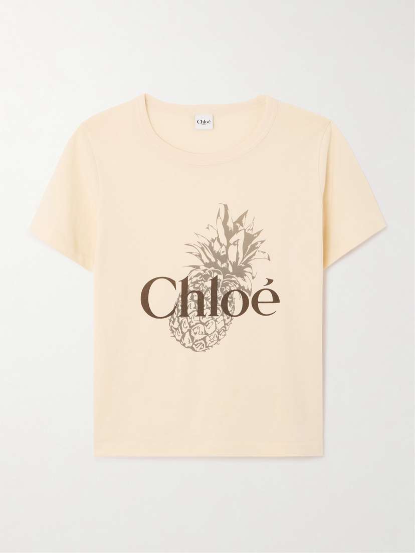 Chloé Printed Cotton-jersey T-shirt