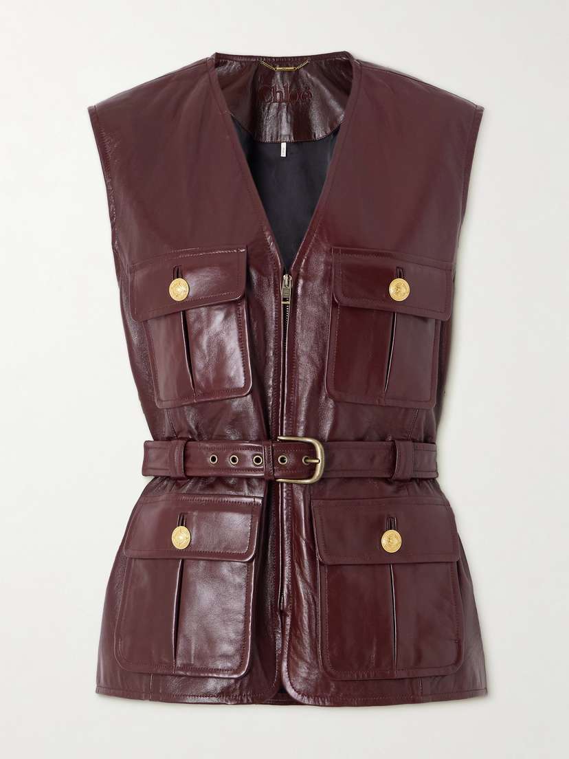 Chloé Belted Leather Vest