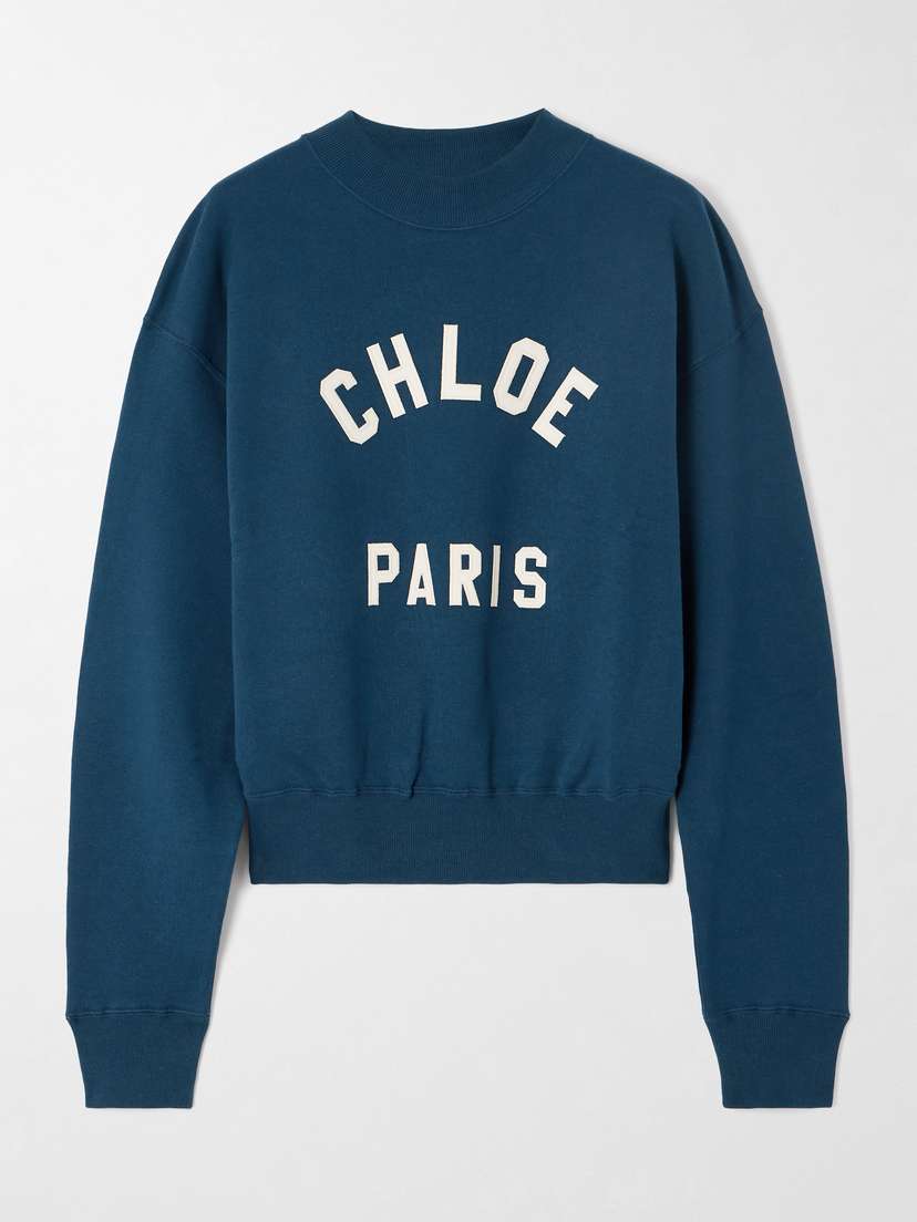 Chloé Printed Cotton-jersey Sweatshirt