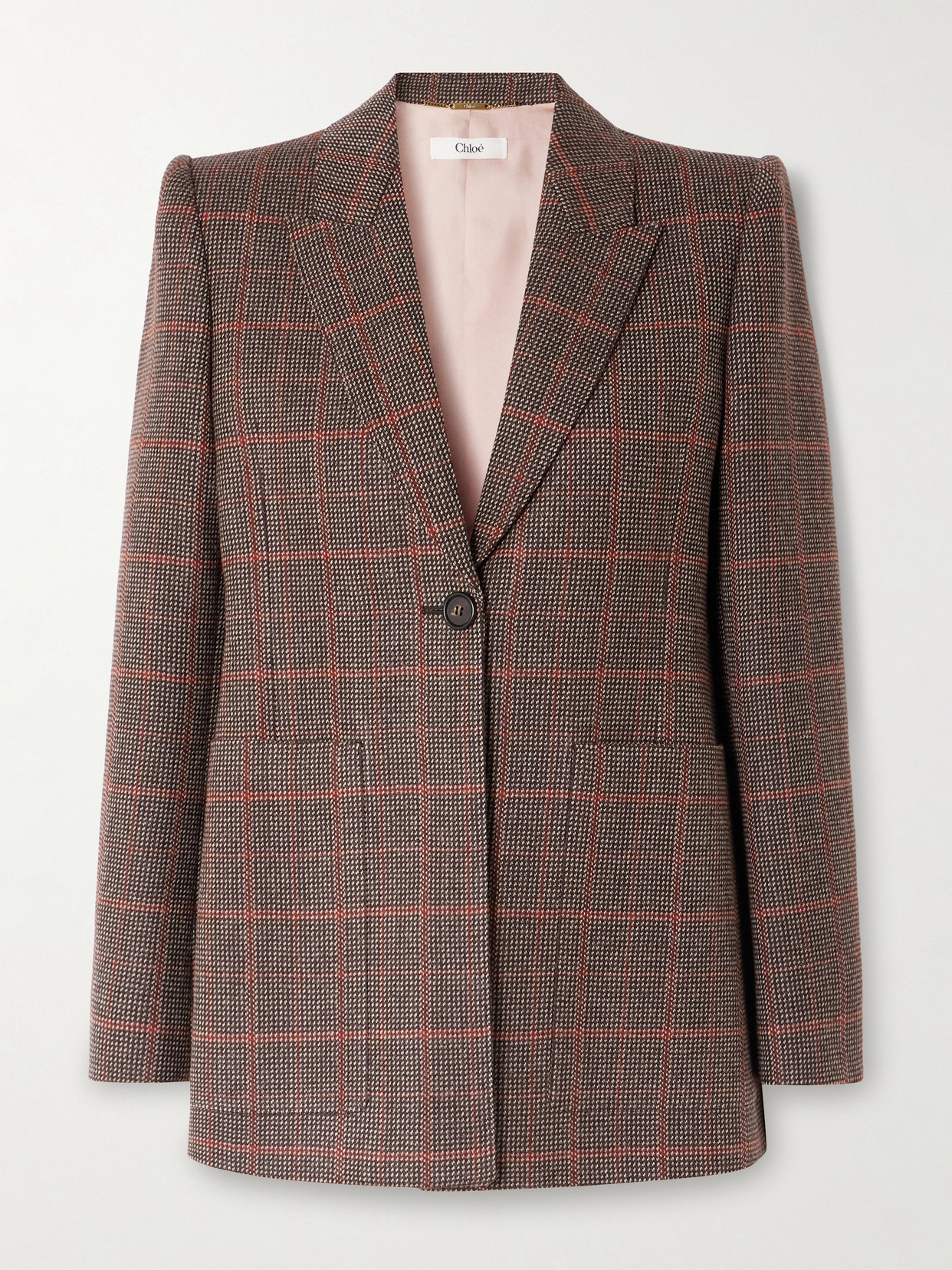 Chloé Checked Wool Blazer