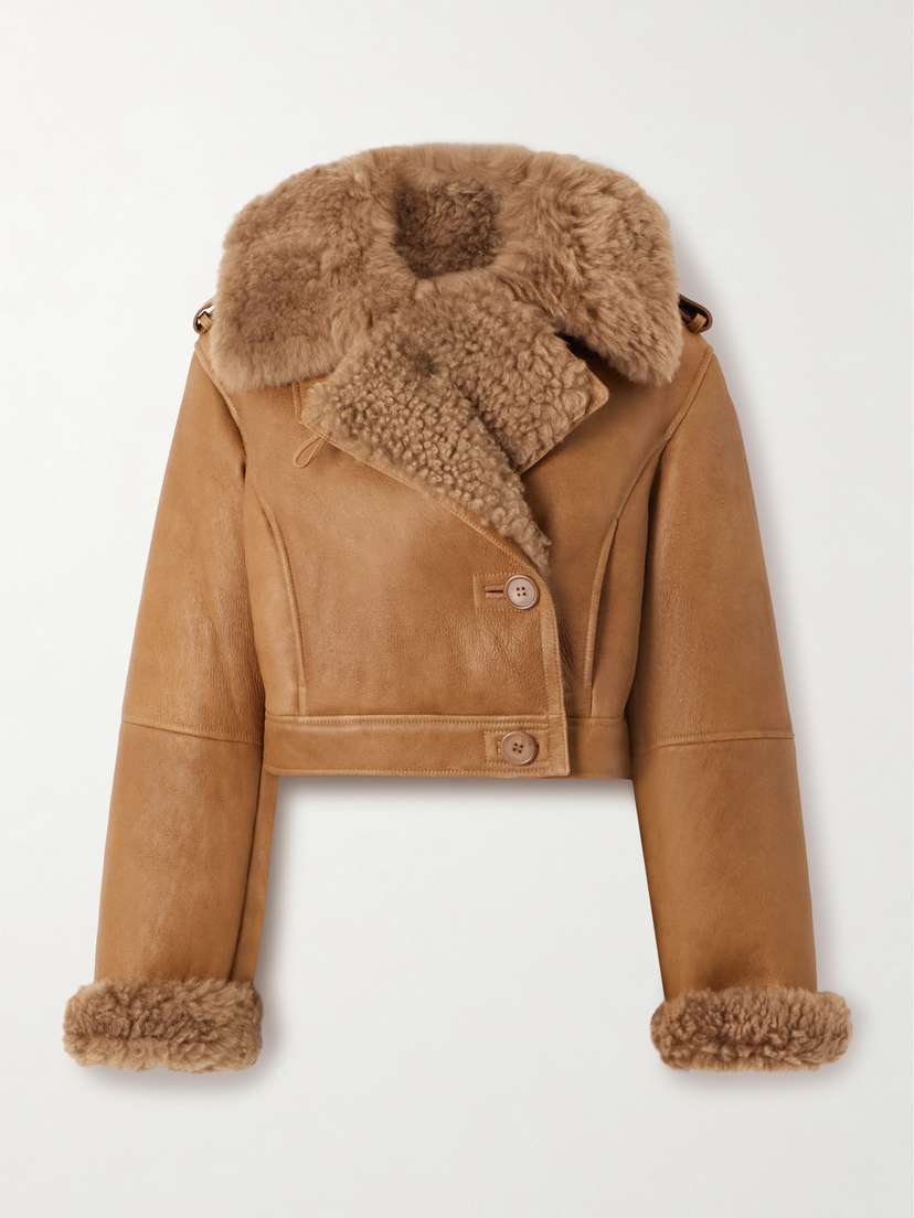 Chloé Double-breasted Shearling Jacket