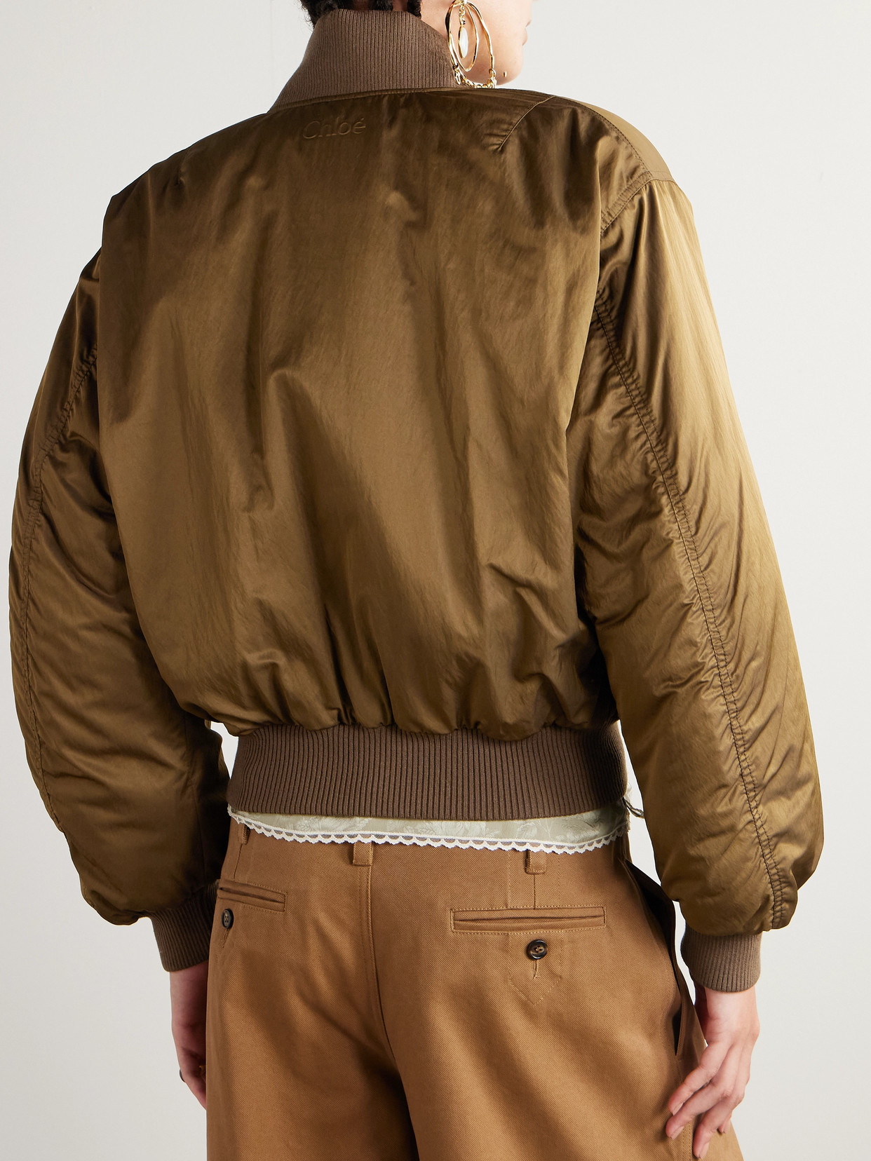 Chloé Women Nylon Bomber Jacket
