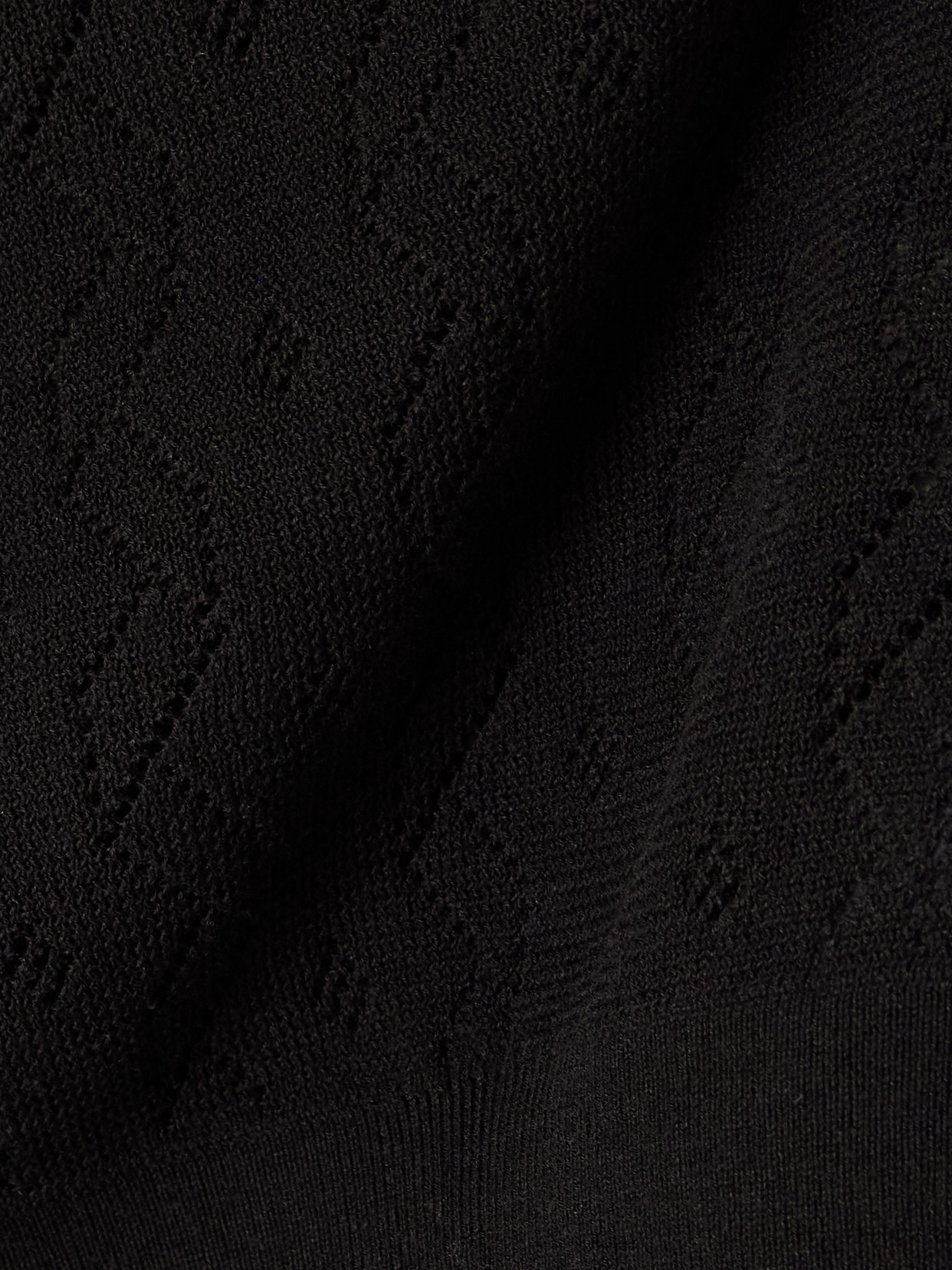 Chloé Pointelle-knit Cotton Tank And Cardigan Set In Black