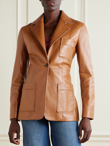 Chloé Paneled leather jacket