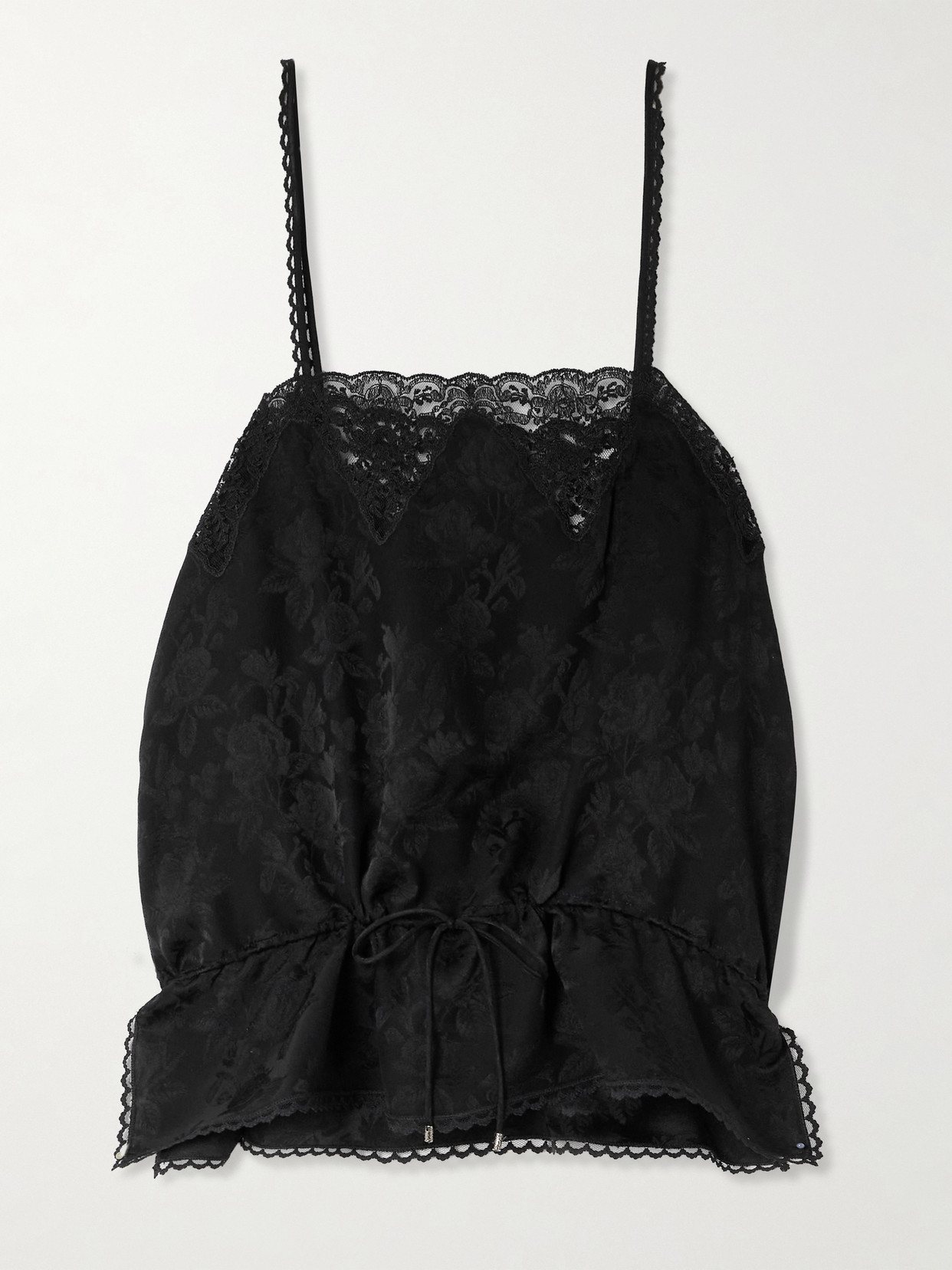 Chloé Lace-trimmed Silk-jacquard Camisole