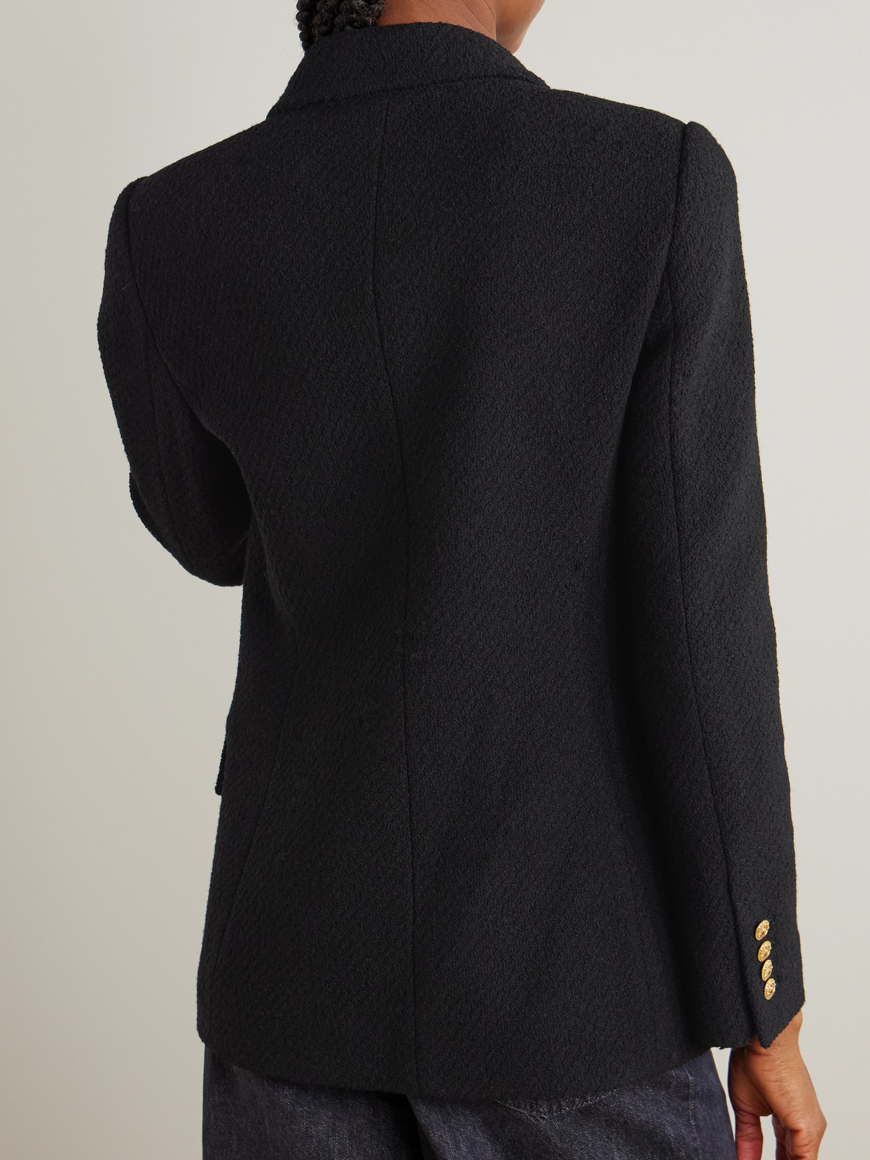 Chloé Cascade-lapel Double-breasted Boucle Jacket