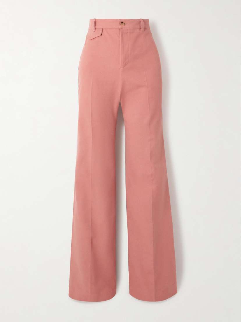 Chloé Organic Cotton-canvas Wide-leg Trousers