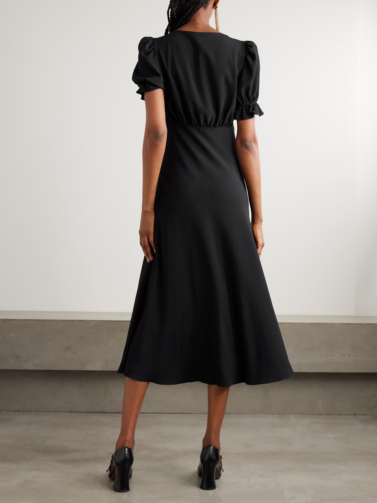 Chloé Crepe De Chine Midi Dress