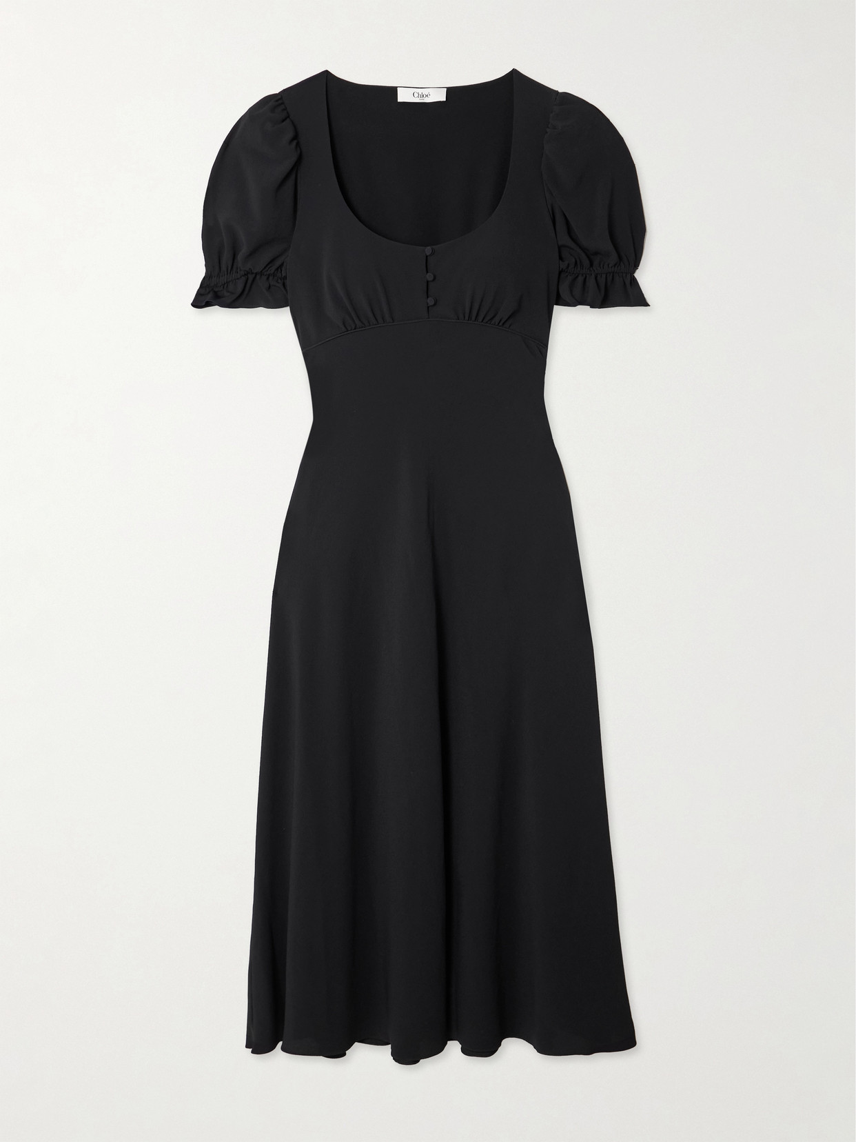 Chloé Crepe De Chine Midi Dress