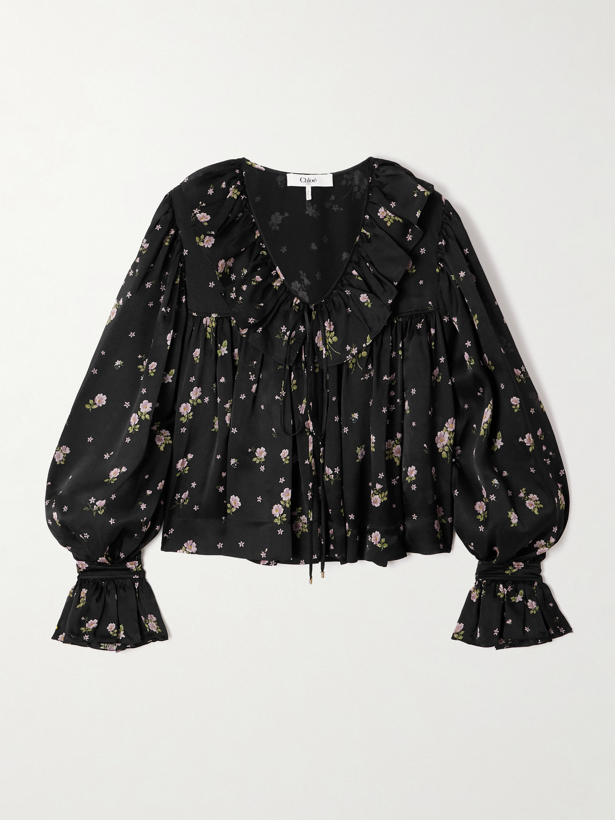 Chloé Printed Silk-chiffon Blouse