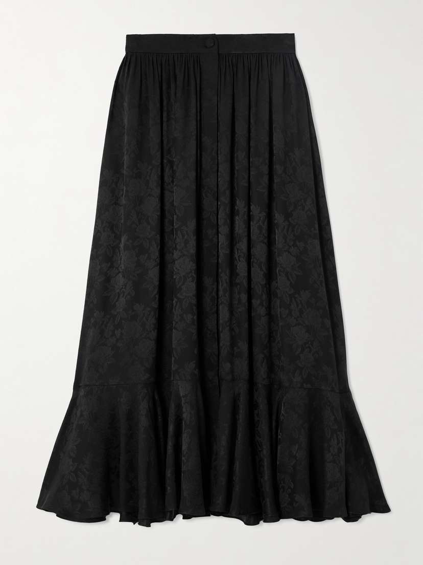 Chloé Silk-jacquard Midi Skirt