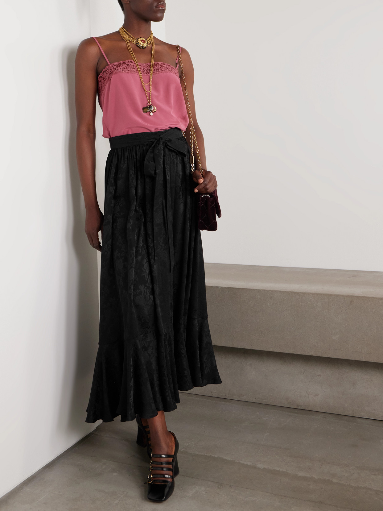Chloé - Silk-Jacquard Midi