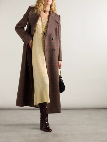 Chloé Lace-trimmed floral-jacquard silk midi dress