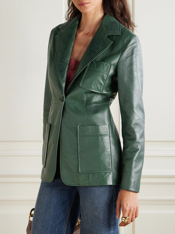 Chloé Paneled leather jacket