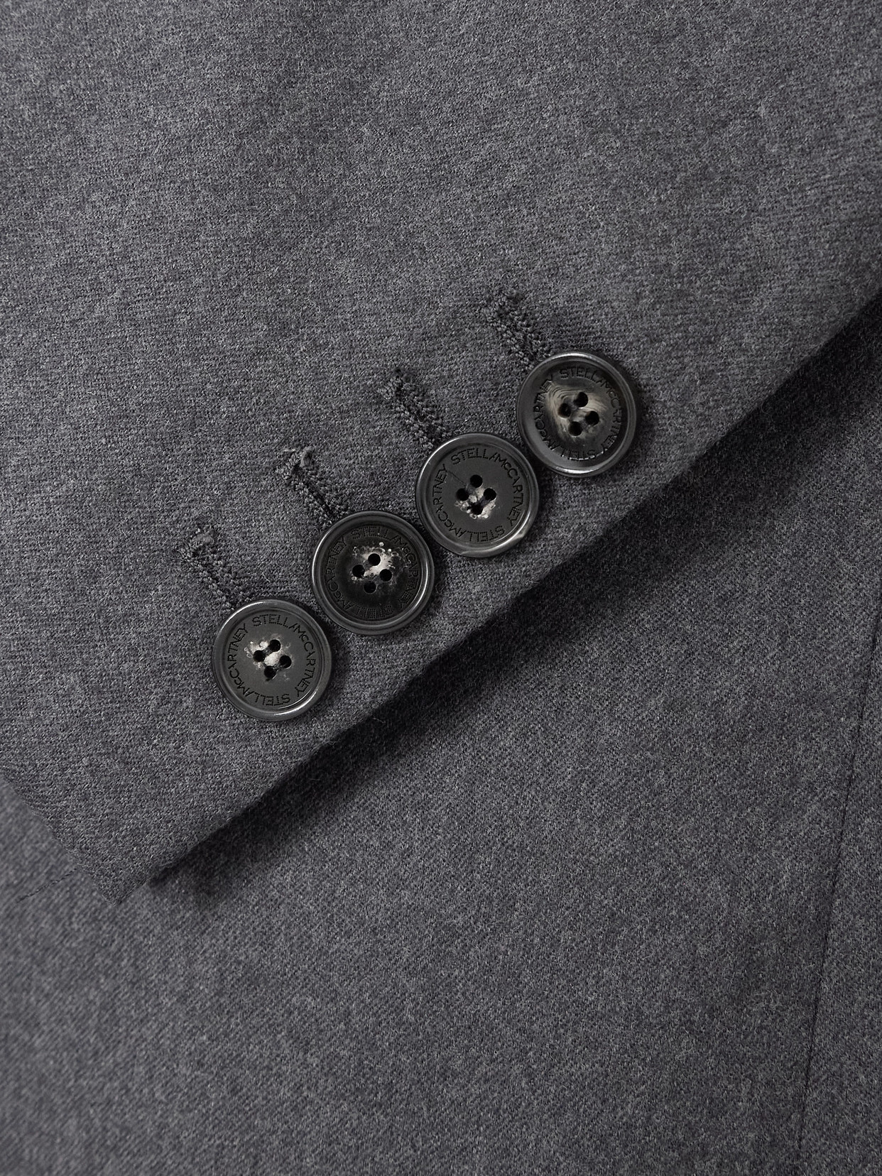 Stella Mccartney Wool-twill Blazer In Gray