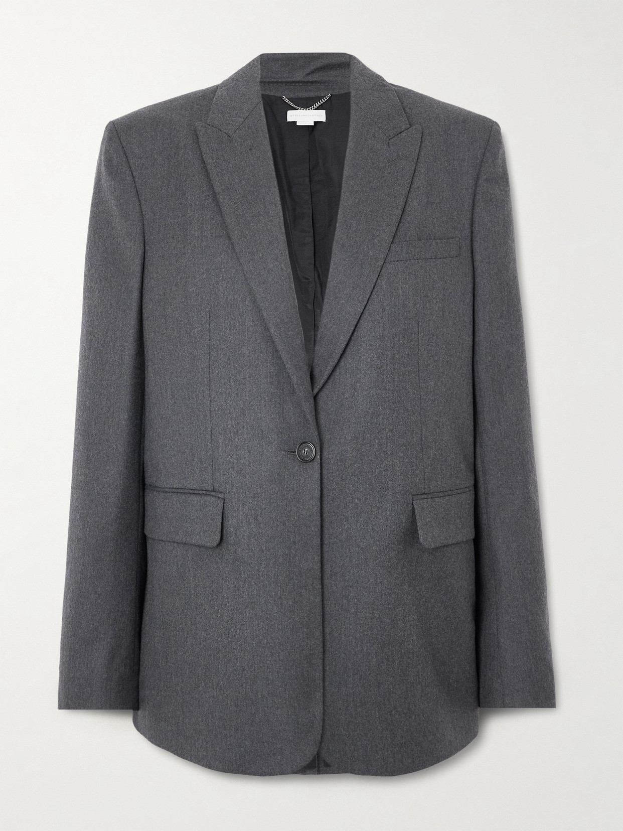 Stella Mccartney Wool-twill Blazer In Gray