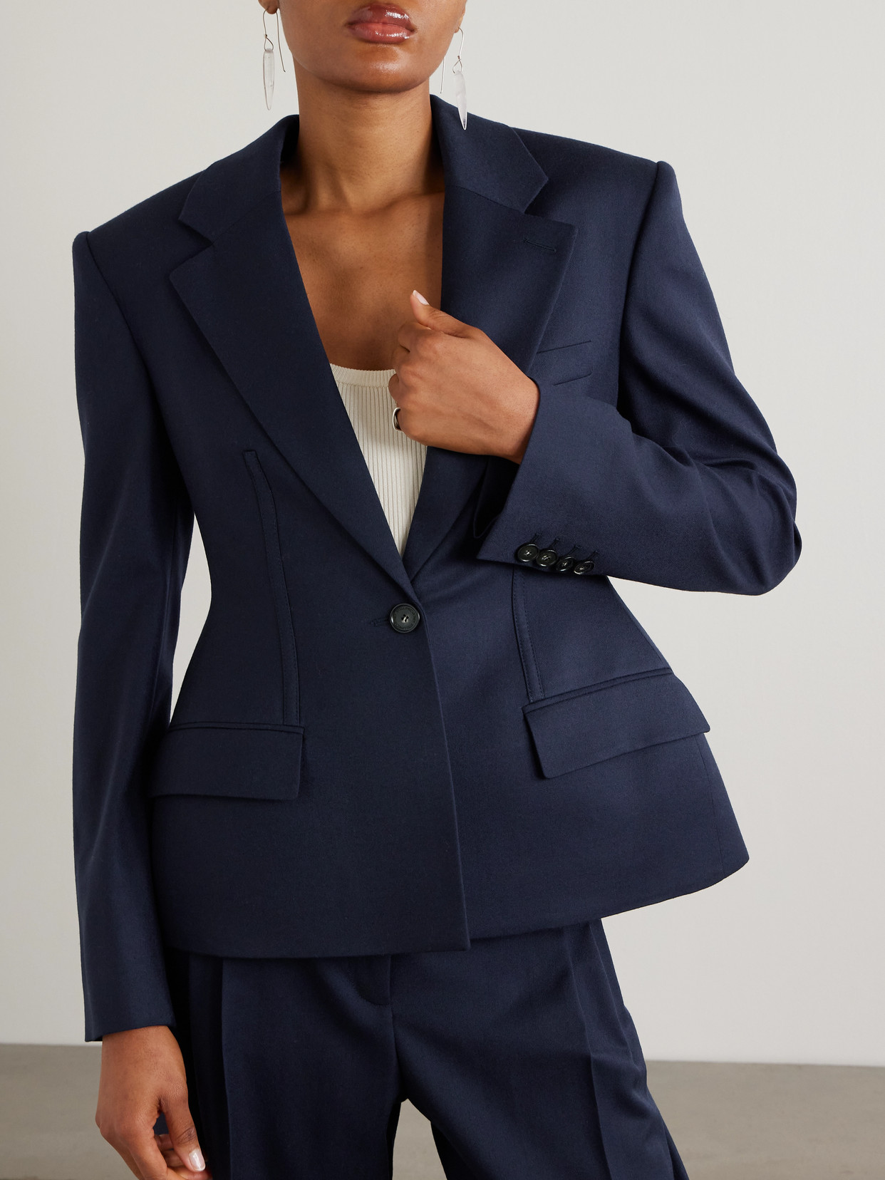 Stella Mccartney Wool Blazer In Blue