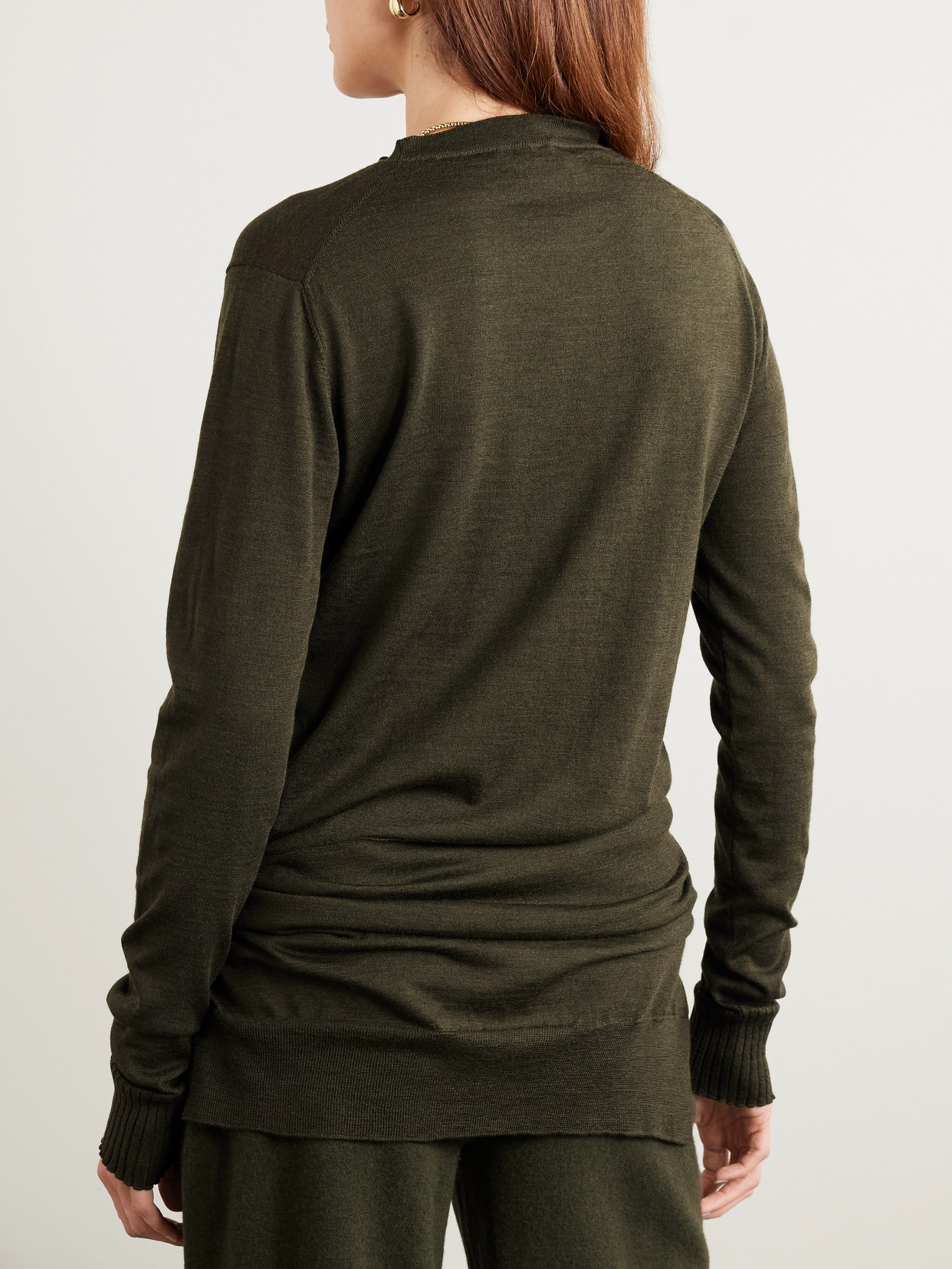 Tie-Front Layered Sweater