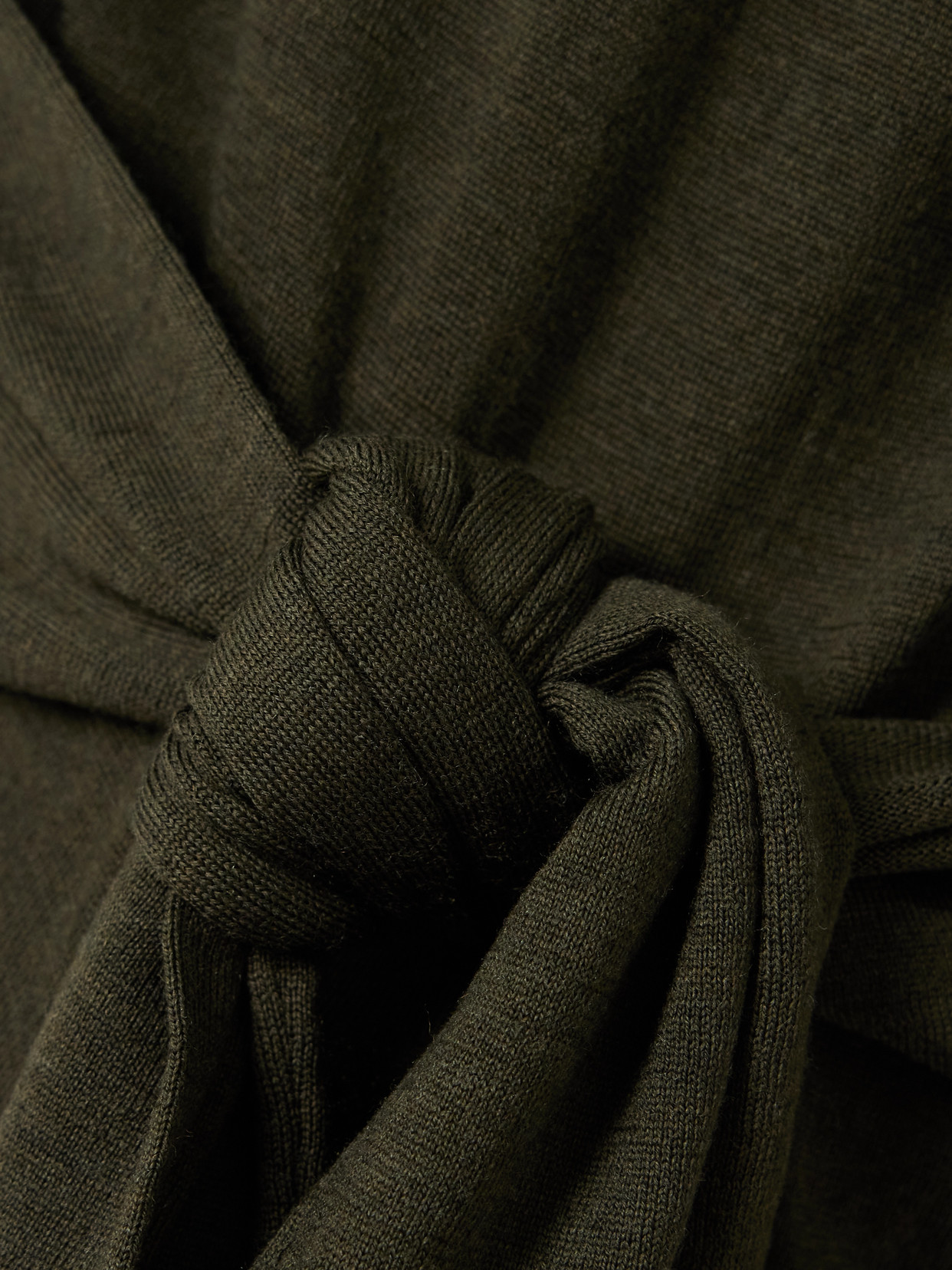 Tie-Front Layered Sweater