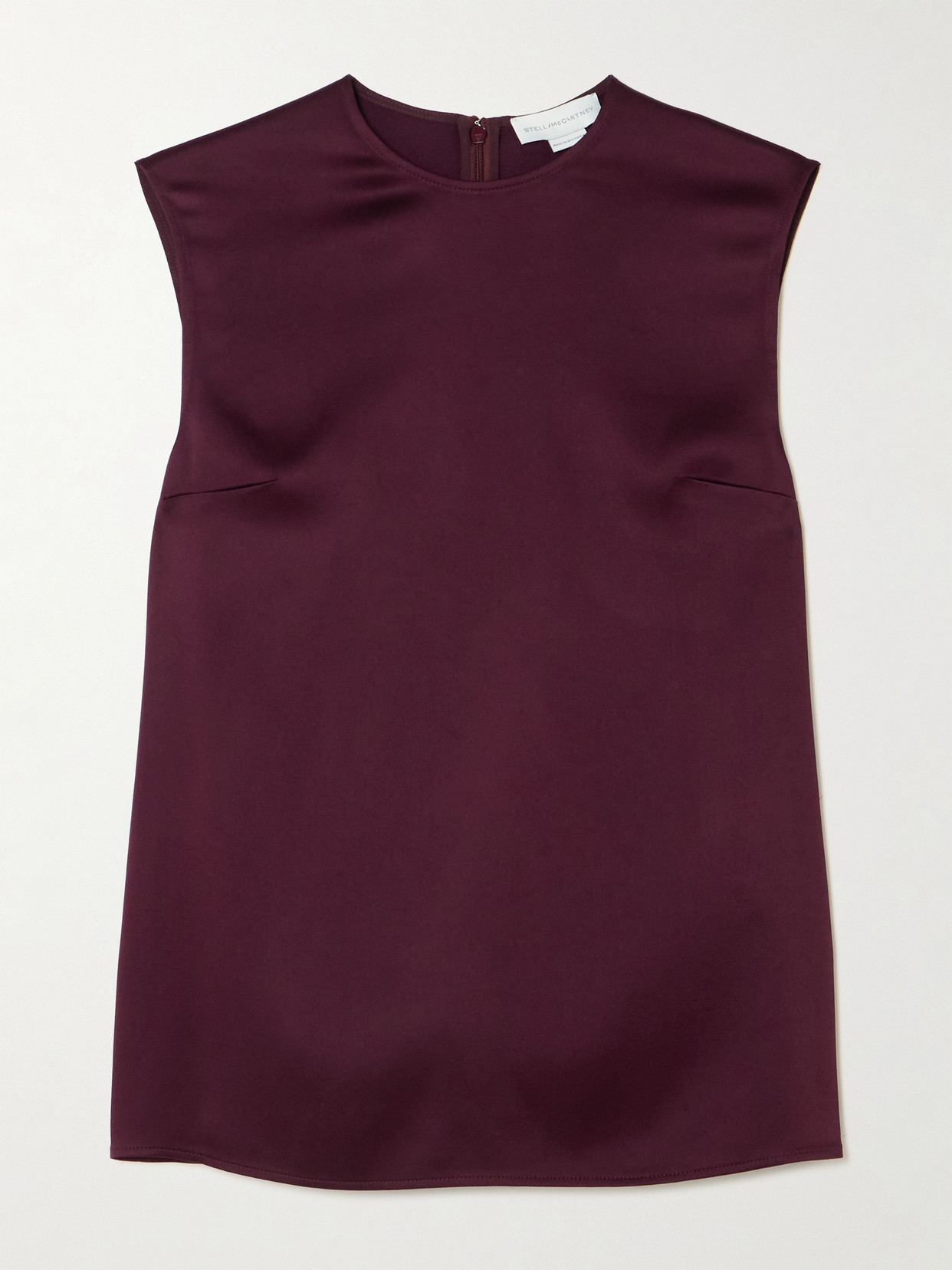 Stella Mccartney Satin Top In Burgundy