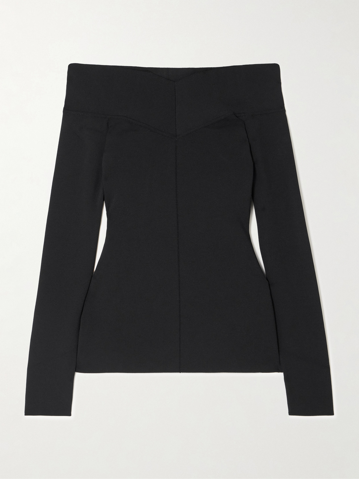 Stella Mccartney Off-the-shoulder Paneled Jersey Top