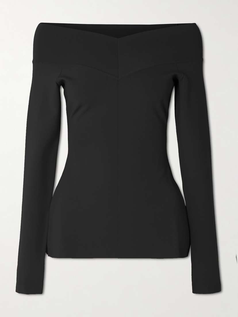 Stella McCartney Off-the-shoulder Paneled Jersey Top