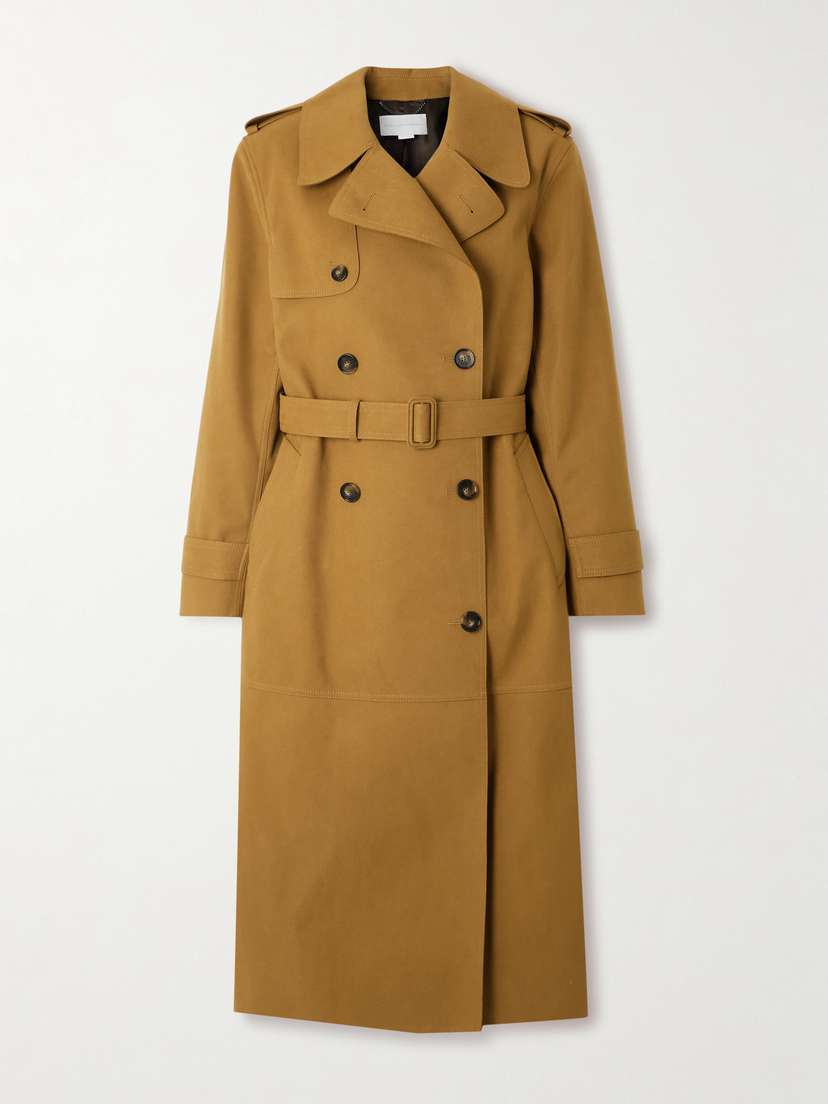 Stella McCartney Oversized Double-breasted Belted Brushed Trench Coat