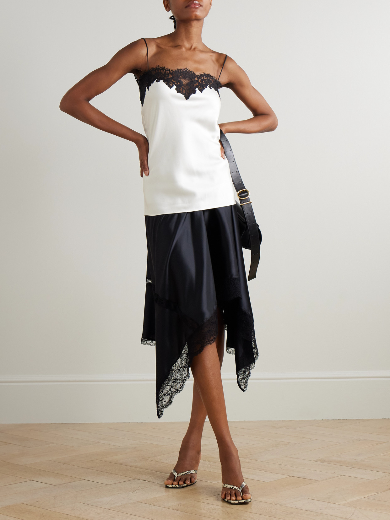Stella Mccartney Lace-trimmed Satin Camisole