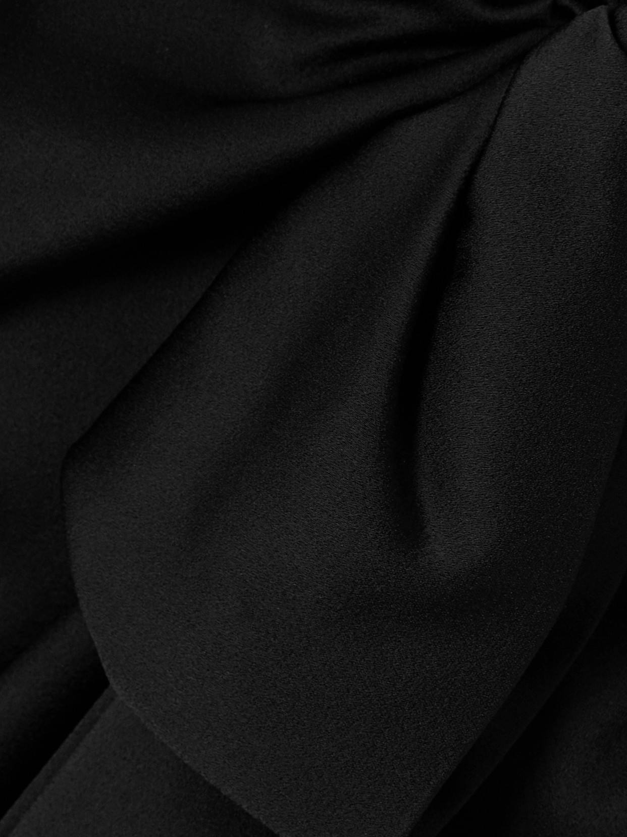 Wrap-Effect Draped Midi