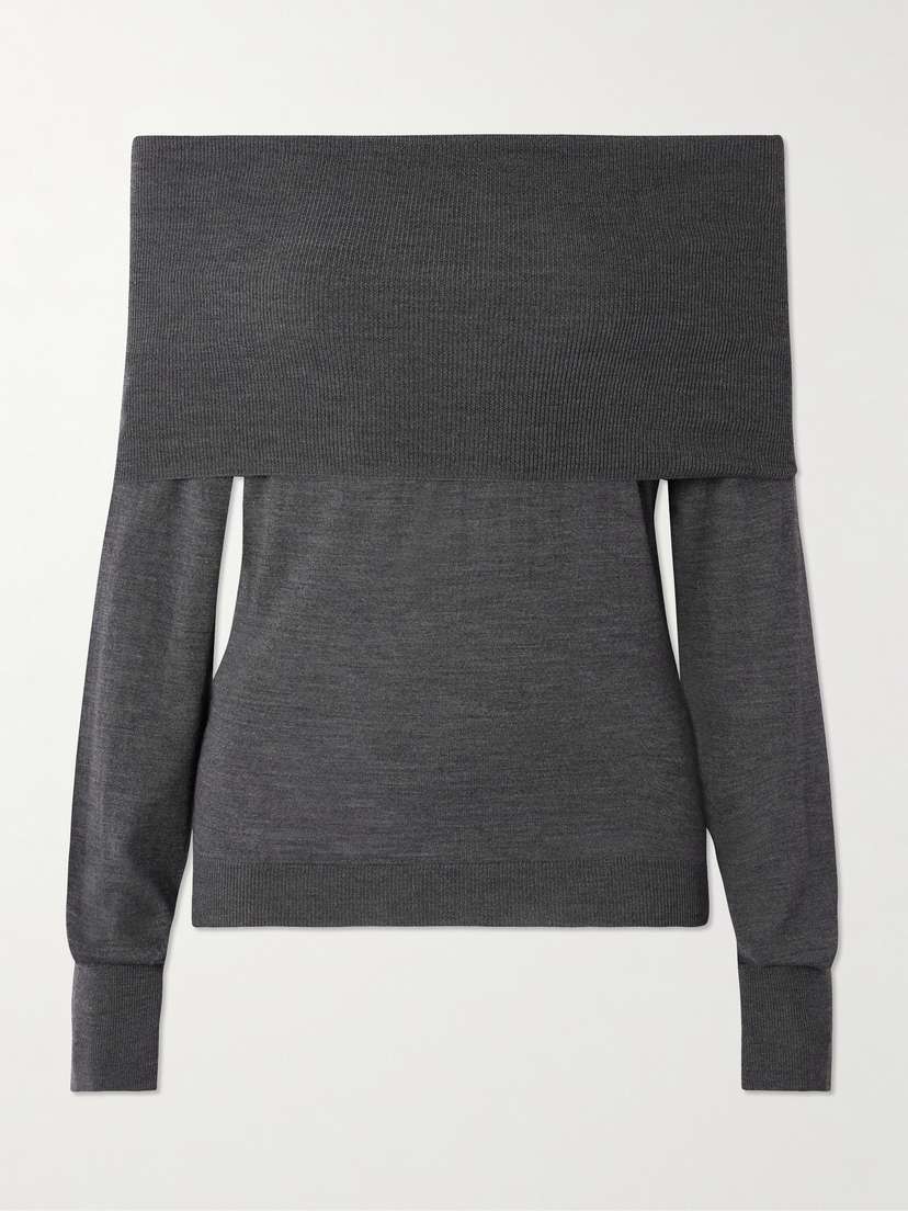 Stella McCartney Off-the-shoulder Virgin Wool Sweater