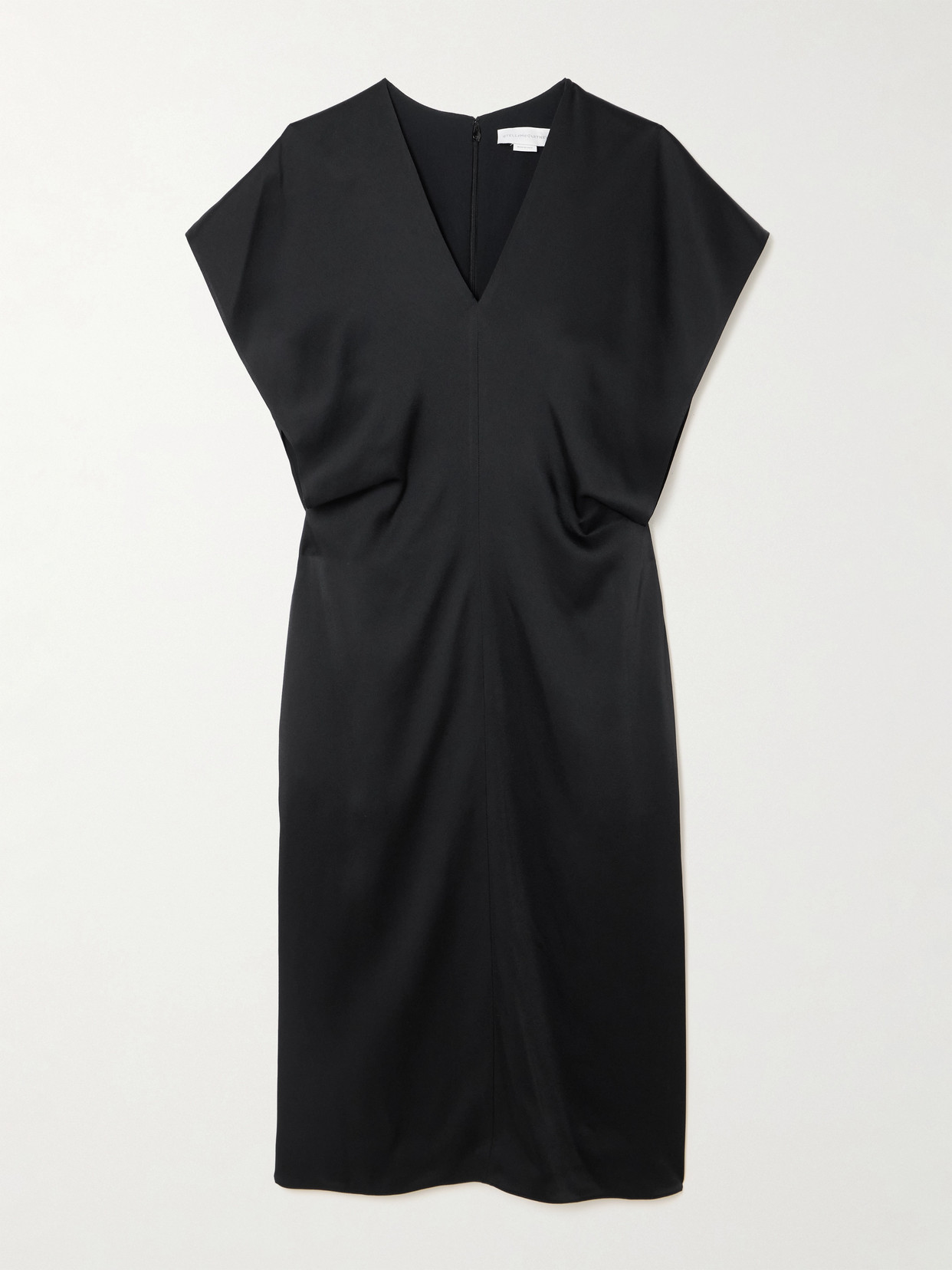 Stella Mccartney Draped Satin Midi Dress