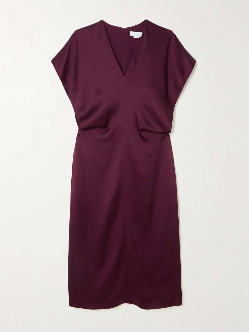 Stella McCartney Draped Satin Midi Dress