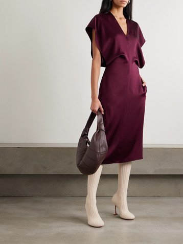Stella McCartney Draped satin midi dress