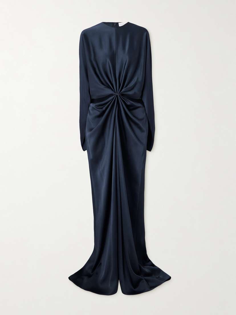 Stella McCartney Twist-front Cutout Satin Gown