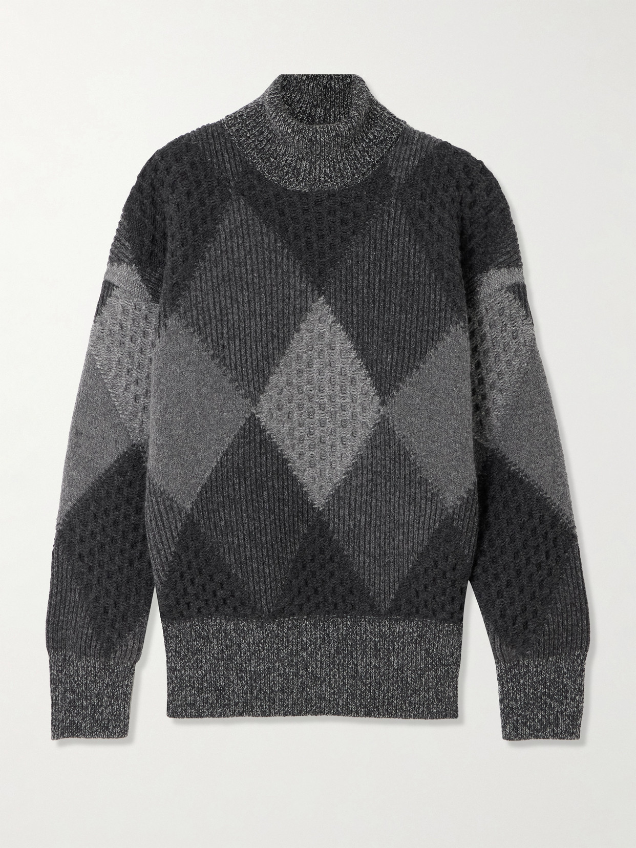 Stella Mccartney Argyle Wool Turtleneck Sweater