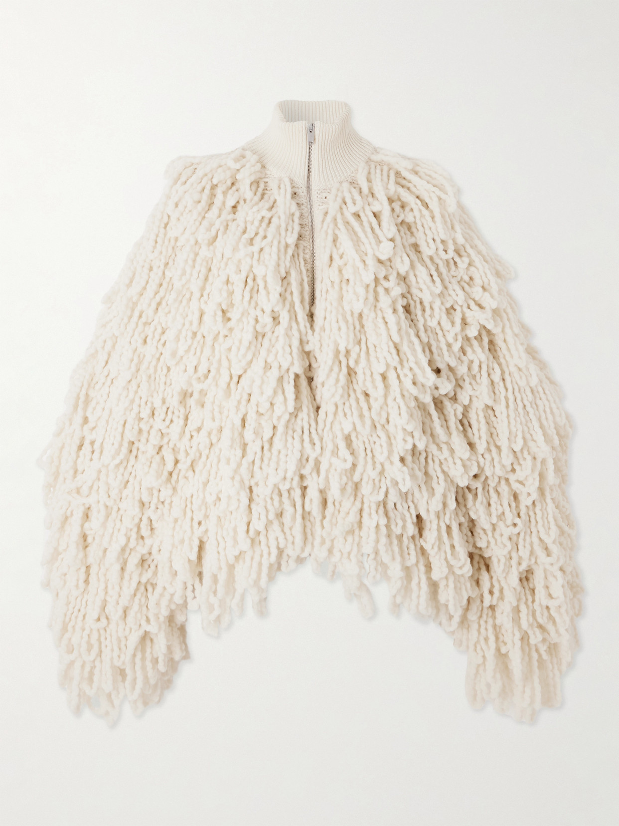 Stella Mccartney Fringed Wool-blend Jacket