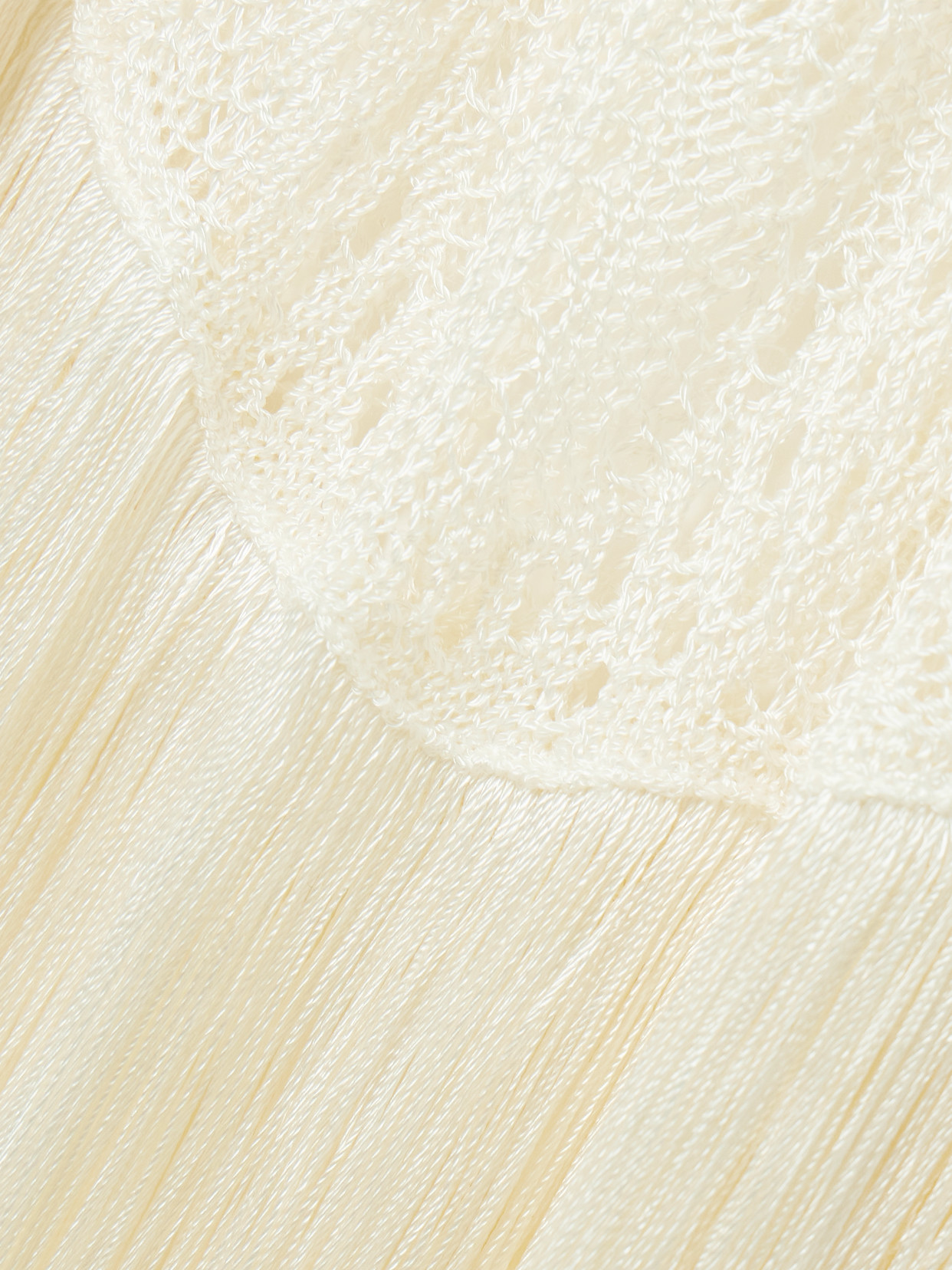 Stella Mccartney Fringed Crochet Maxi Dress In White