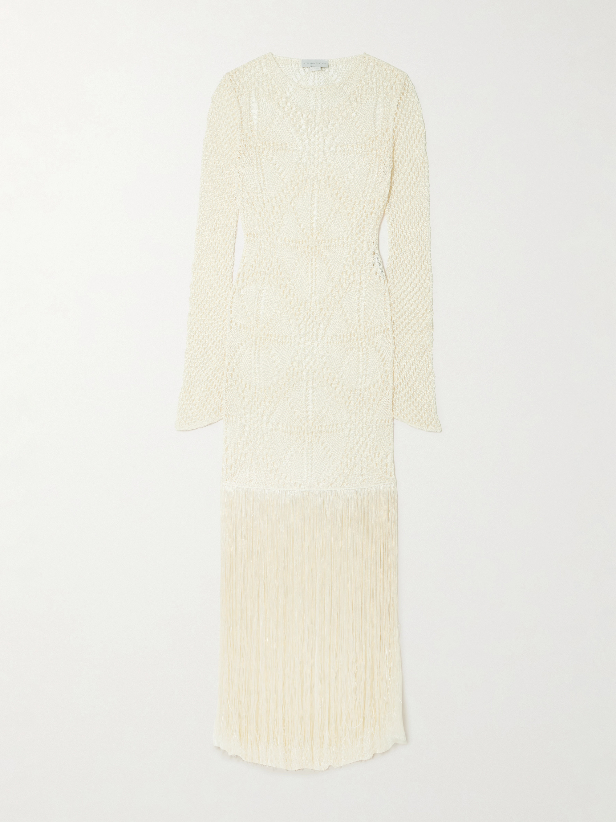 Stella McCartney Fringed crocheted maxi dress thumbnail