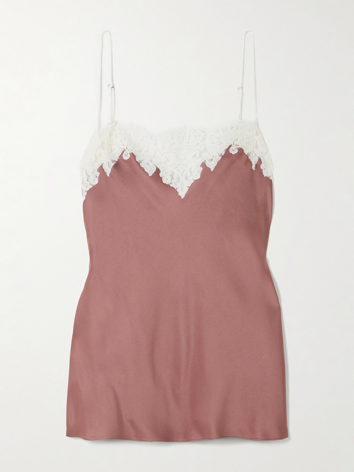 Stella Mccartney Lace-trimmed Satin Camisole In Pink