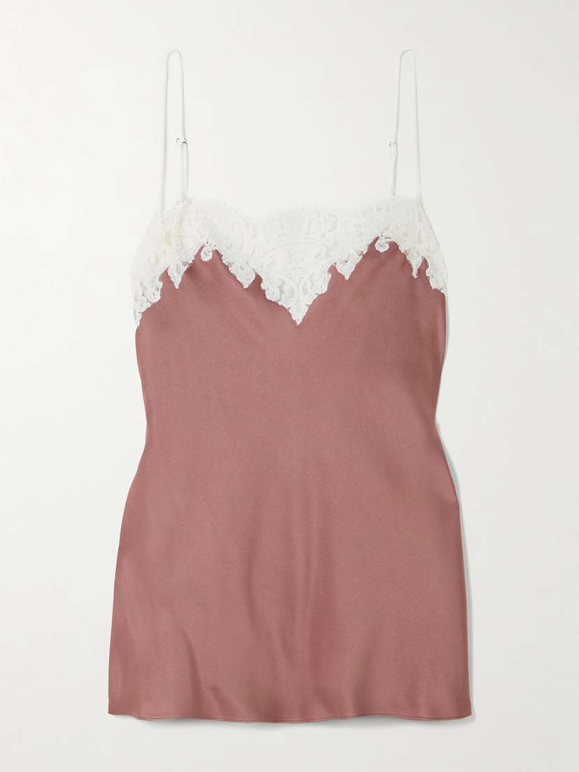 Stella McCartney Lace-trimmed Satin Camisole