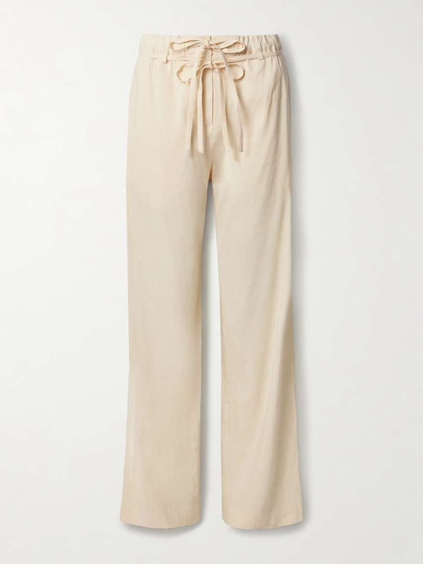 Proenza Schouler White Label Magnus Belted Linen-blend Wide-leg Pants